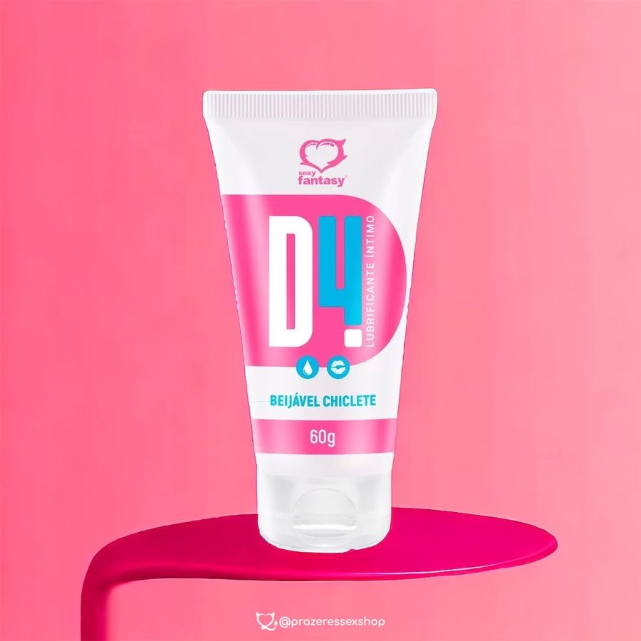 D4 LUBRIFICANTE ÍNTIMO BEIJÁVEL DE CHICLETE