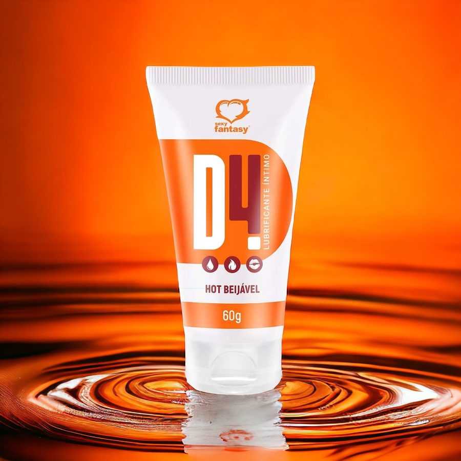 D4 LUBRIFICANTE ÍNTIMO BEIJÁVEL HOT 60G SEXY FANTASY