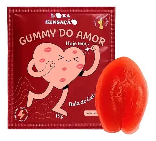 FEMININO- GUMMY DO AMOR BALA DE GELATINA SABOR ENVOLVENTE