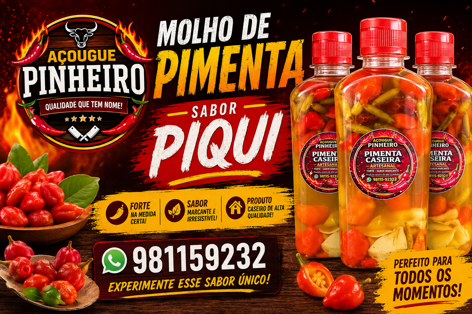 Molho de Pimenta caseiro