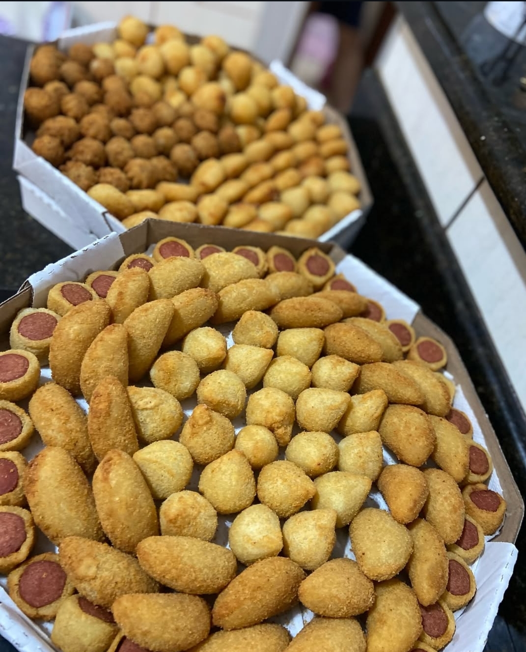 Mini salgados - 80 unidades