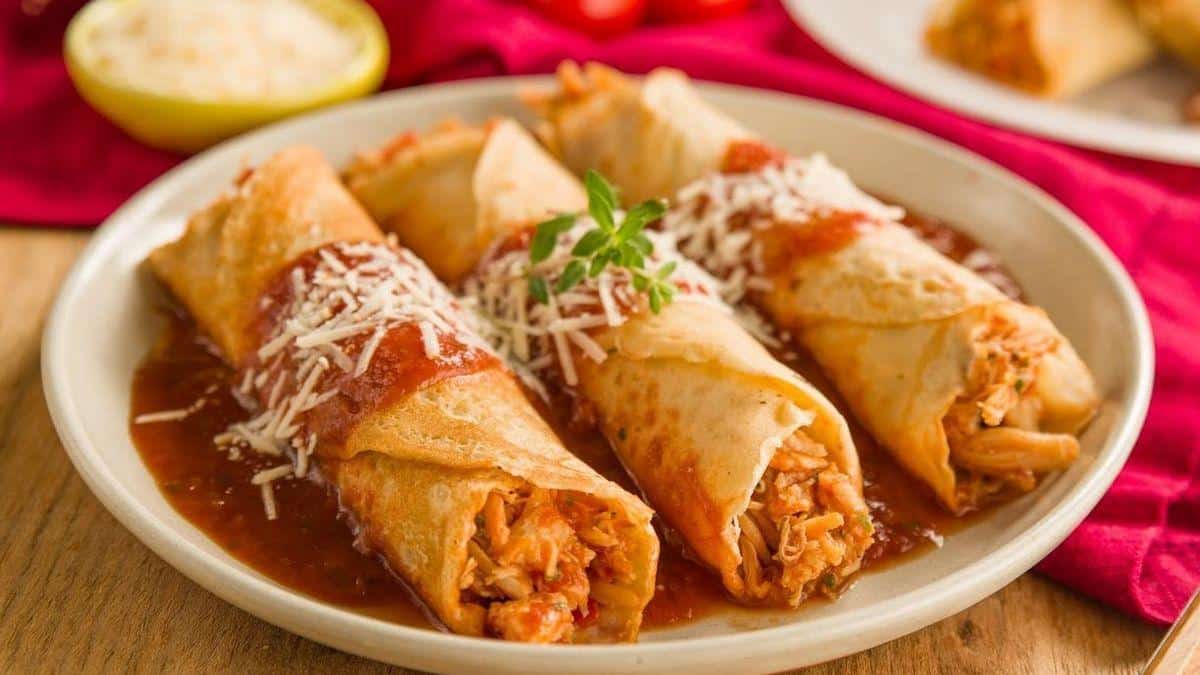 Panqueca recheada Frango