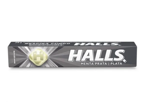 HALLS BALA MENTA PRATA 28G