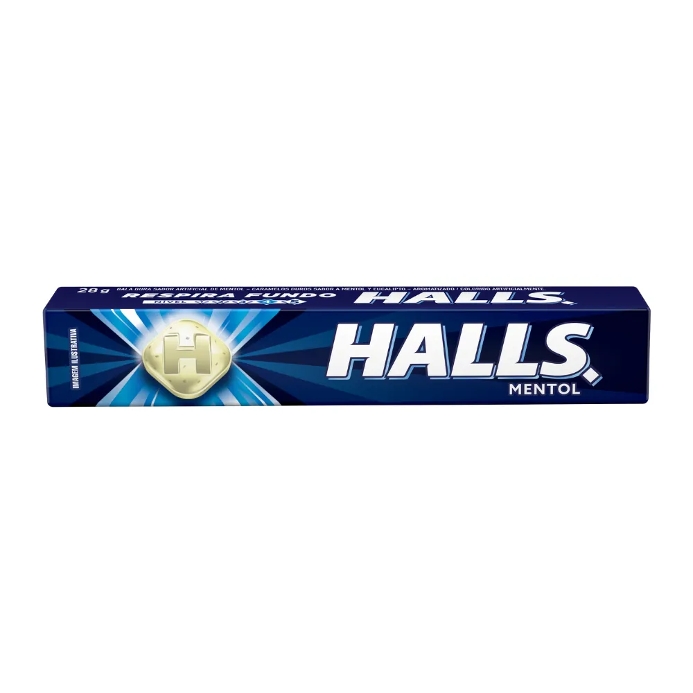 HALLS BALA MENTHOL 28G