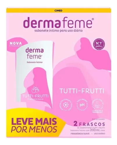 SAB LIQ INT DERMAFEME TUT FR  KIT COM 2 UNIDADES