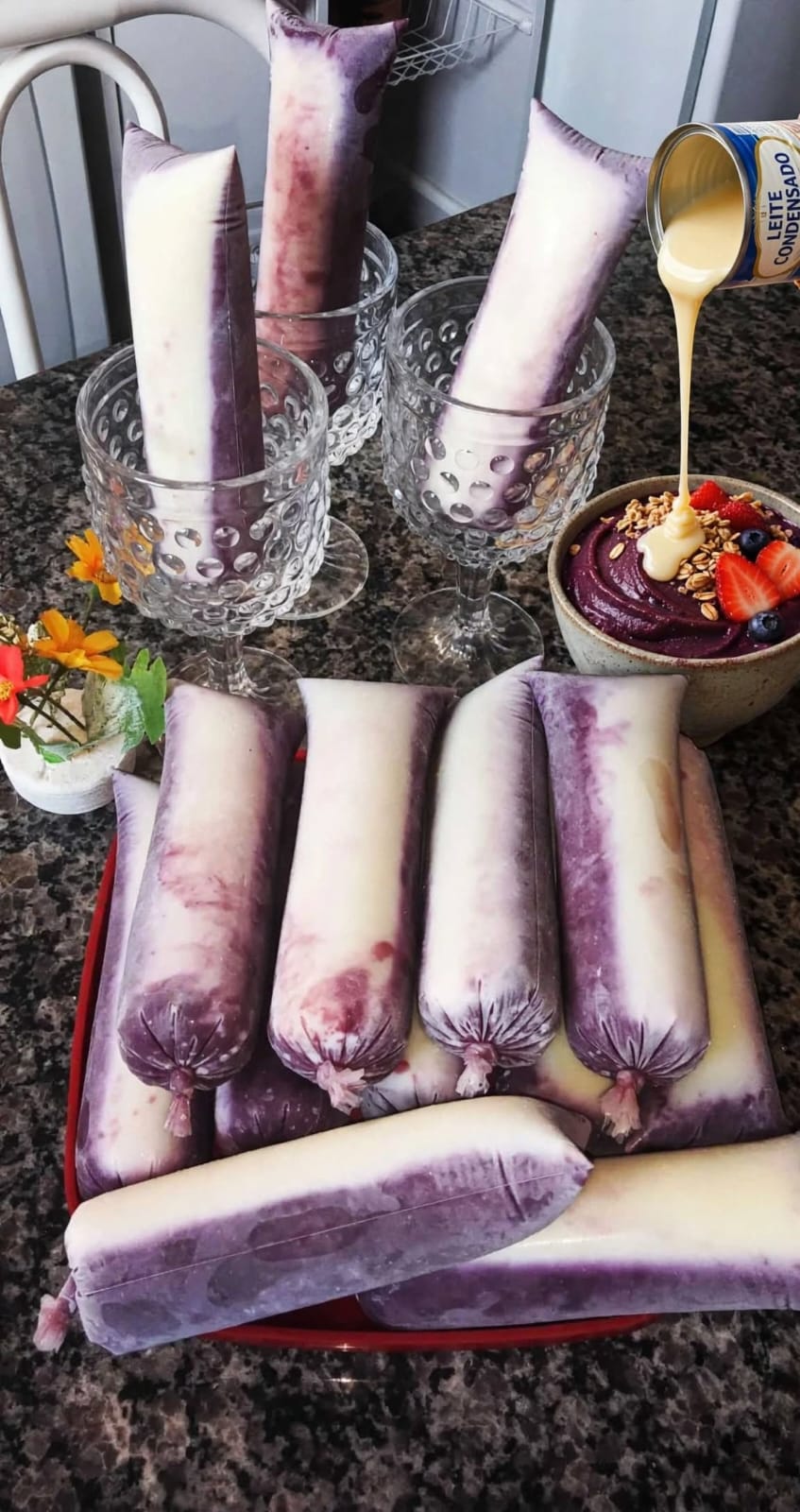 Açai com Leite Condensado
