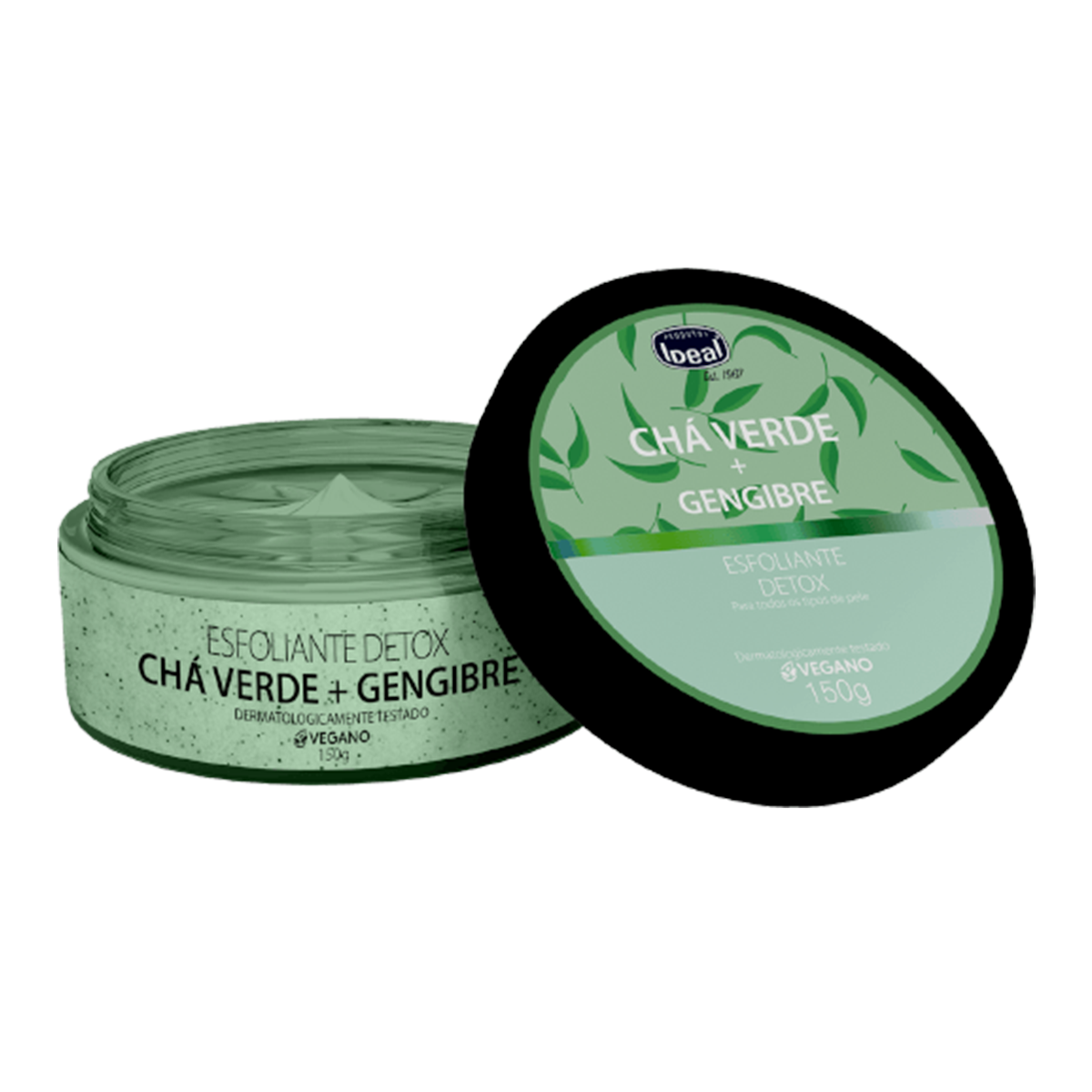 CREME ESFOLIANTE IDEAL DETOX GENGIBRE/CHA VERDE  150G