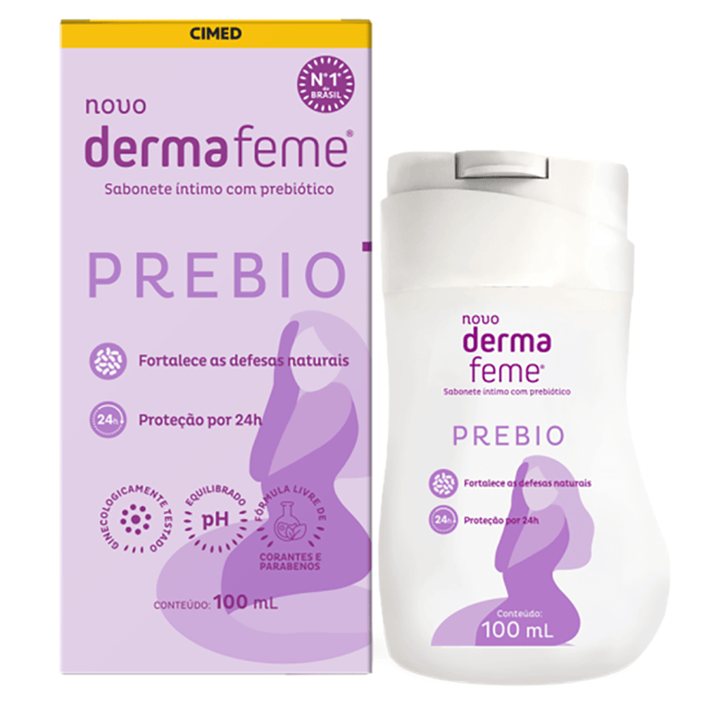 SABONETE LIQ INTIMO DERMAFEME PREBIO 100ML