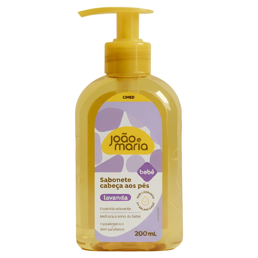 SABONETE LIQ JOAO&MARIA BEBE LAVANDA 200ML