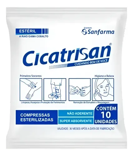 COMP GAZE CICATRIS N/AD 10UN