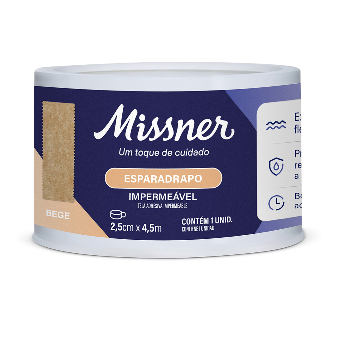 ESPARADRAPO MISSNER IMPERMEAVEL BEGE 2,5CMX4,5M 1UN
