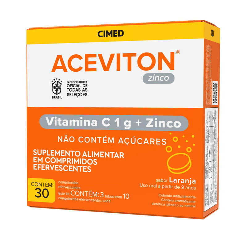 ACEVITON ZINCO 1G+10MG 30CP