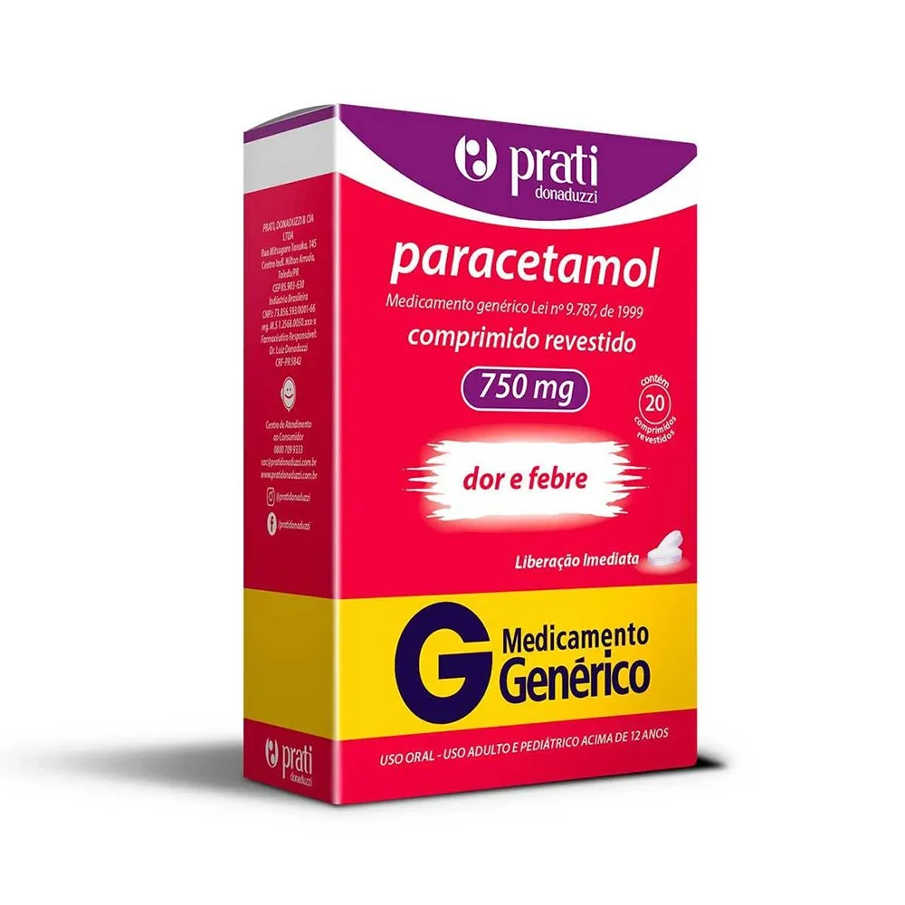 PARACETAMOL 750MG 20CP