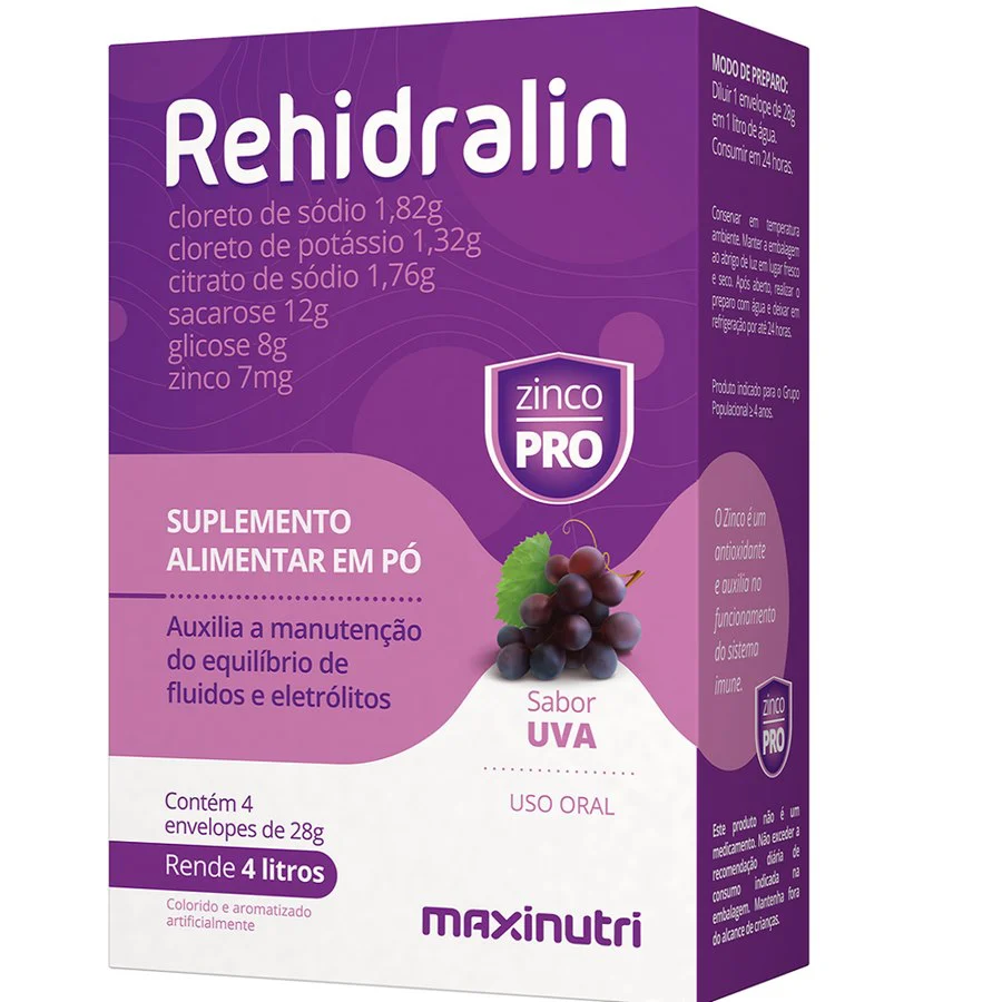 REHIDRALIN UVA PO 4ENV 28G