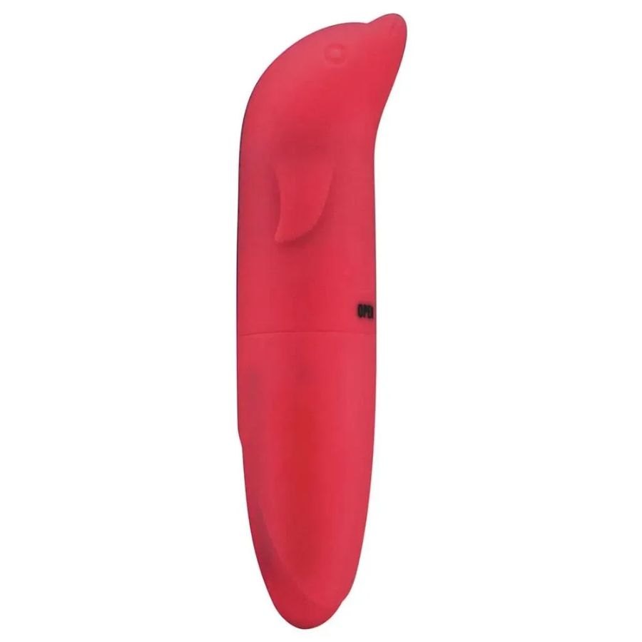 VERMELHO- Mini Vibrador Ponto G Formato Golfinho