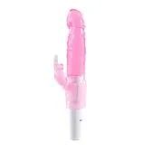 VIBRADOR DE PONTO G COM ESTIMULADOR CLITORIANO EM FORMATO DE COELHINHO VIP MIX
