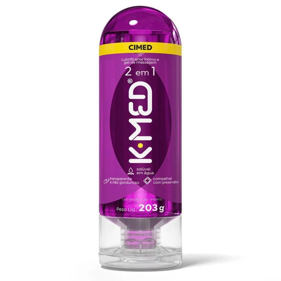 K-MED 2 EM 1 DE 203G- LUBRIFICANTE ÍNTIMO E GEL DE MASSAGEM