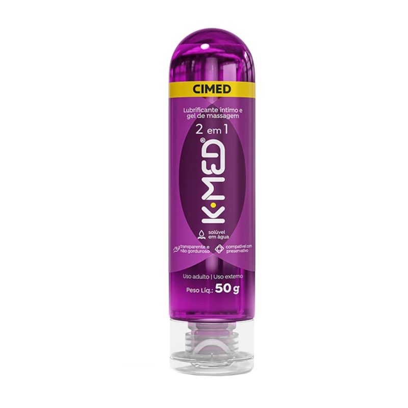 K-MED 2 em 1 DE 50G- LUBRIFICANTE ÍNTIMO E GEL DE MASSAGEM CIMED