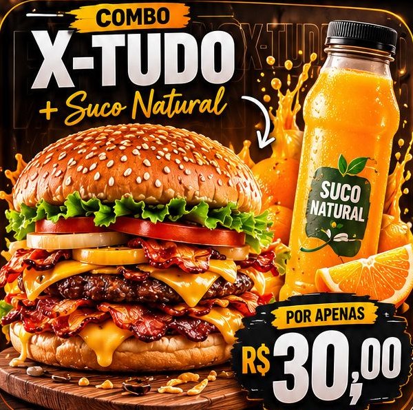 Combo X-Tudo + Suco Natural